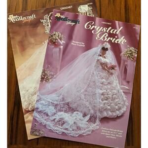 2 Crochet Doll Bride Dress Patterns